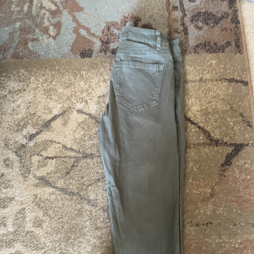Refuge Olive Green High Waisted Jeggings - Picture 2 of 4